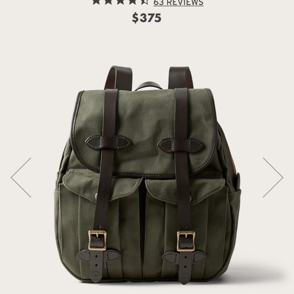Filson rugged twill rucksack backpack